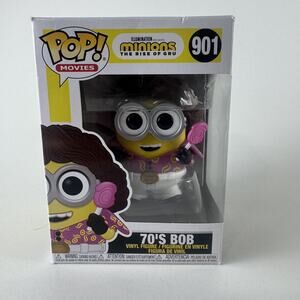 Funko Pop Movies 70's Bob Minions Rise of Gru Figure 901 Damaged Box Collectible